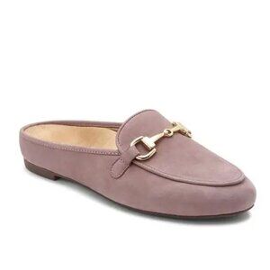 Vionic Adeline Lavender Suede Horsebit Mule Loafers
